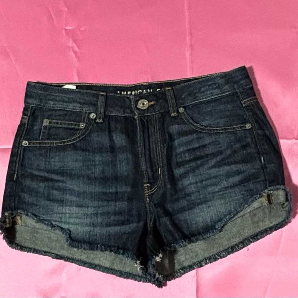 American Eagle Outfitters Women's Dark Blue Jean Shorts